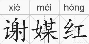 谢媒红的拼音