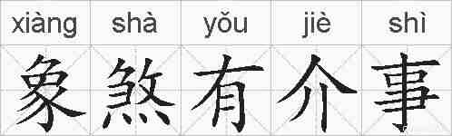 象煞有介事的拼音