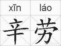 辛劳的拼音