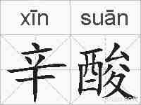 辛酸的拼音