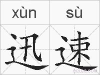 迅速的拼音