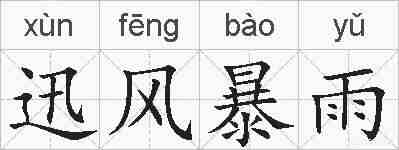 迅风暴雨的拼音