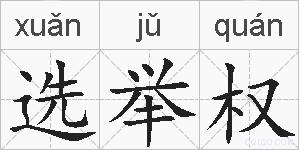 选举权的拼音