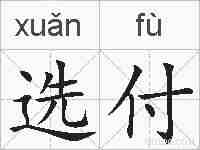 选付的拼音