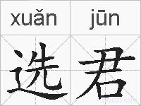 选君的拼音