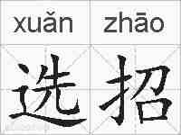选招的拼音
