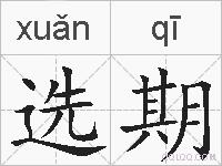 选期的拼音