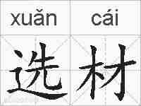 选材的拼音