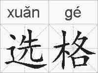 选格的拼音