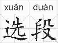 选段的拼音