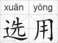 选用的拼音