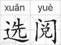 选阅的拼音