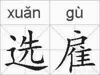 选雇的拼音