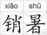 销暑的拼音