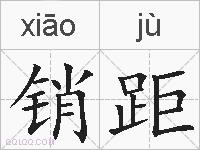销距的拼音