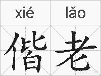 偕老的拼音