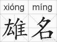 雄名的拼音