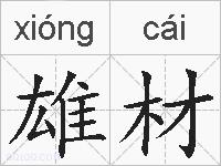 雄材的拼音
