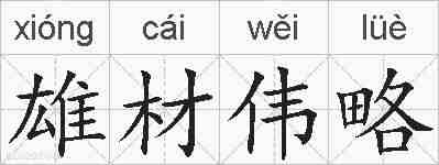 雄材伟略的拼音