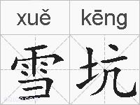 雪坑的拼音