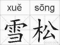 雪松的拼音