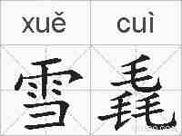 雪毳的拼音