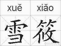 雪筱的拼音