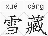 雪藏的拼音