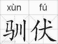 驯伏的拼音