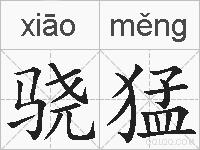 骁猛的拼音
