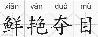 鲜艳夺目的拼音