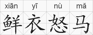 鲜衣怒马的拼音