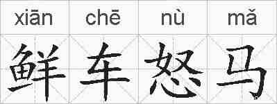 鲜车怒马的拼音