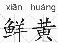 鲜黄的拼音
