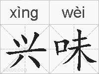 兴味的拼音