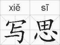 写思的拼音