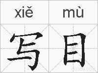 写目的拼音