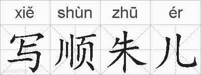 写顺朱儿的拼音