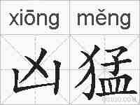 凶猛的拼音