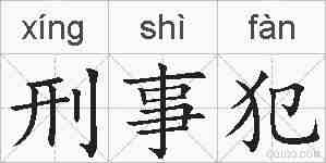 刑事犯的拼音