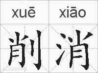 削消的拼音
