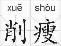 削瘦的拼音