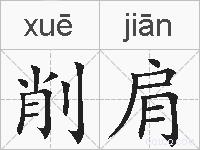 削肩的拼音