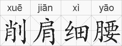 削肩细腰的拼音