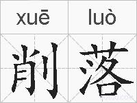 削落的拼音