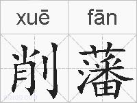 削藩的拼音