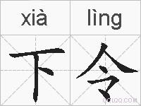 下令的拼音