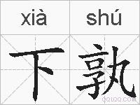 下孰的拼音