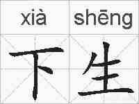 下生的拼音