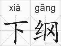 下纲的拼音